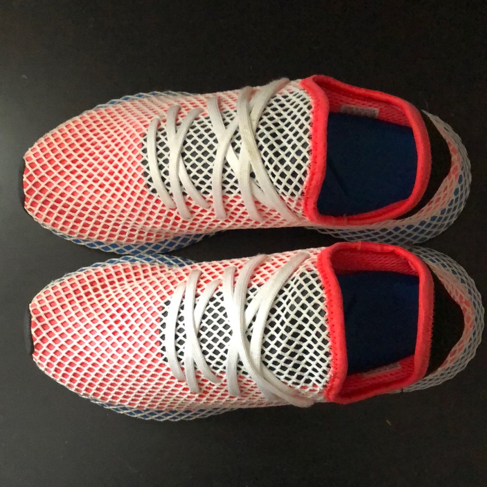 Adidas Deerupt sneakers: Solar Red Bluebird